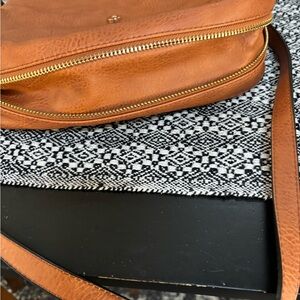 Moda Luxe Tan faux leather crossbody bag